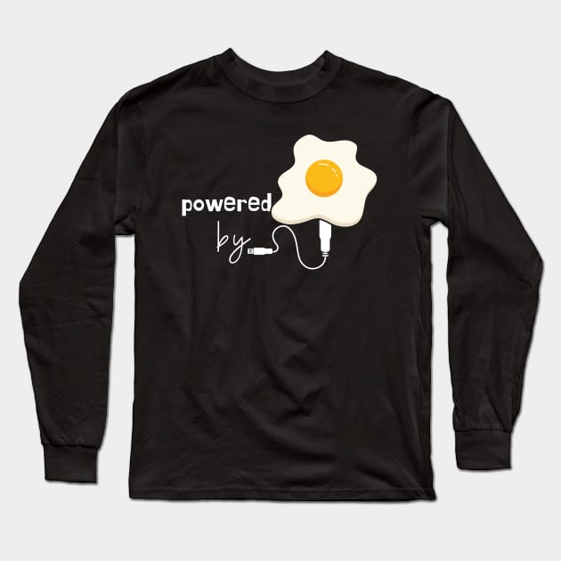 Powered by Eggs Long Sleeve T-Shirt by leBoosh-Designs